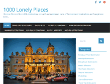 Tablet Screenshot of 1000lonelyplaces.com